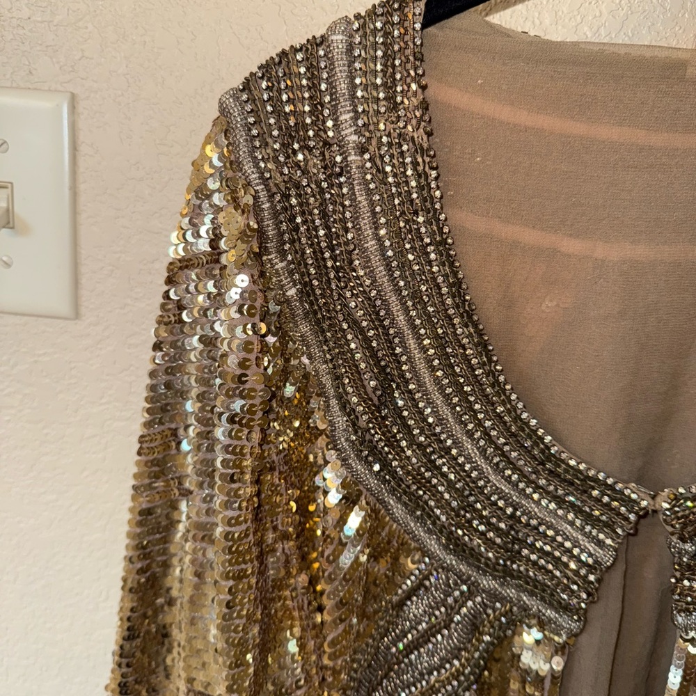 Free People Gatsby Glam Gold jacket - Picture 3 of 6